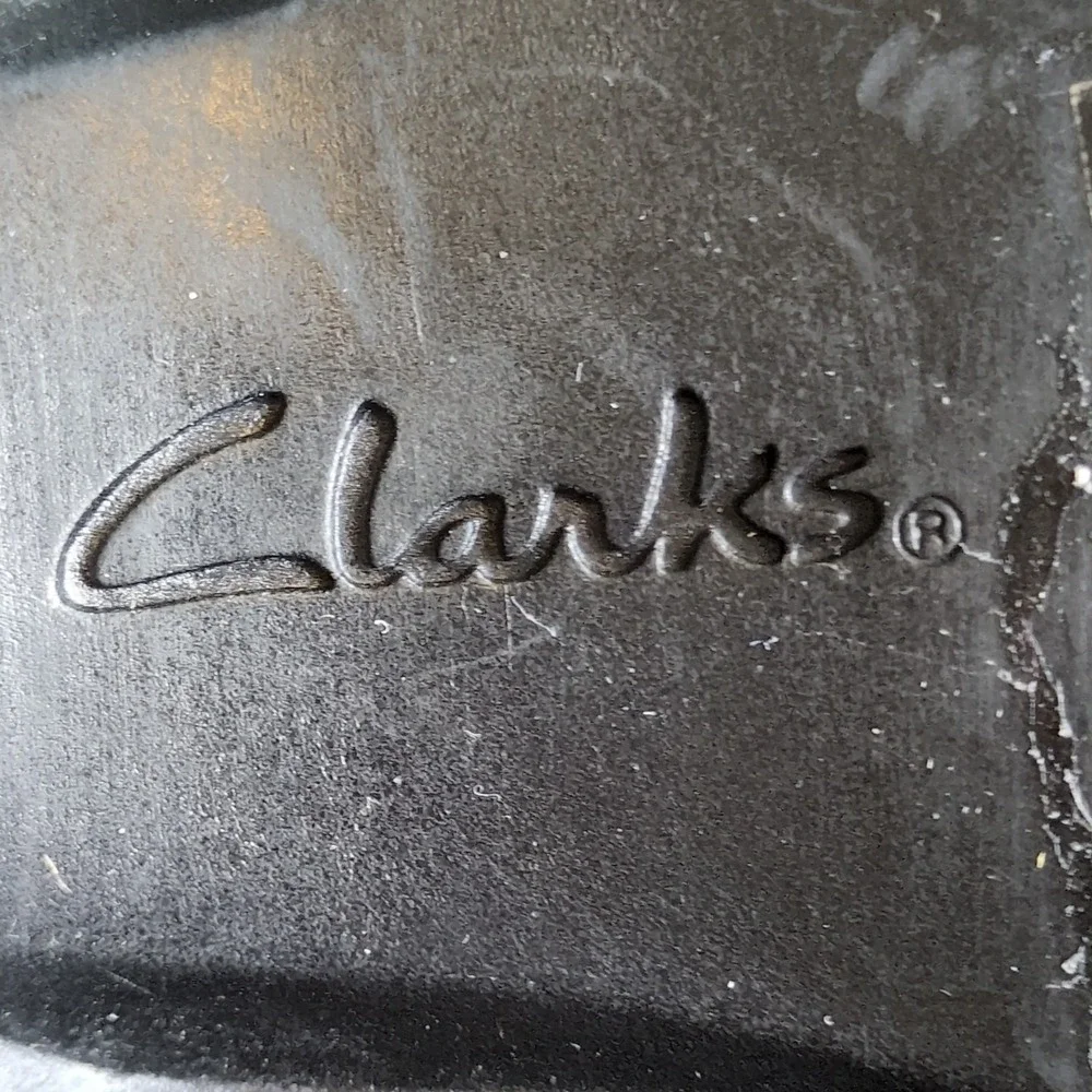 Clarks Boots Womens Gray‎ 8 Leather Ankle Bootie Shoes Side Zip Stretch 67785